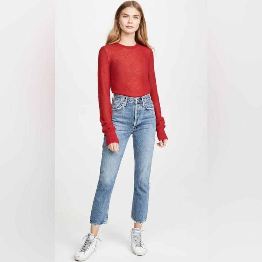 Agolde Riley High Rise Straight Crop Jeans